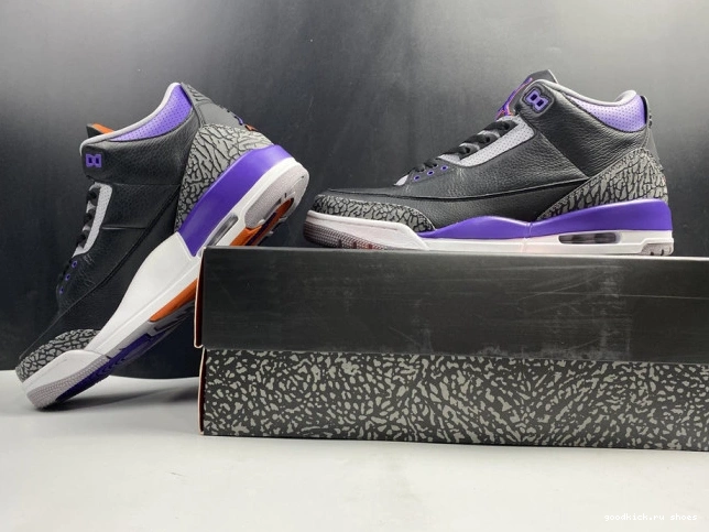 Purple Air Court Jordan 3 Black CT8532 050 Retro 0811